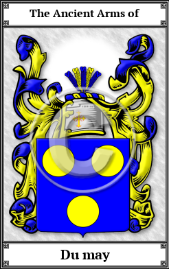 Du may Family Crest Download (JPG)  Book Plated - 150 DPI